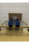 Christian Louboutin Spike Strass Loafers Velvet Royal Blue