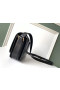 Saint Laurent LE 61 Kleine Sattel Tasche Leder, Schwarz