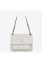 Saint Laurent Large Niki Kette Tasche Weiß Gefältelt Leder-Saint Laurent Taschen