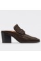 Bottega Veneta Mules Fondant Krokodil Geprägtes Leder Bottega Veneta Schuhe