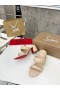 Christian Louboutin Inflama Sab Maultiere 85mm Nappa Leder Beige