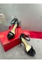 Christian Louboutin Loubi Queen Alta 150 Mm Sandalen Patent Leder Schwarz CL-Schuhe
