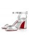 Christian Louboutin Miss Sabina 85 mm Strappy Sandalen Leder Silber CL-Schuhe