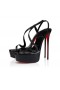 Christian Louboutin Rosalie Alta 150 mm Sandalen Kid Leder Schwarz