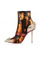 Christian Louboutin Womenphis Pic Beute 100 Mm-Niedrige Stiefel Kalb Leder Auf Feuer Rodeo