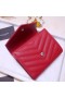 Saint Laurent Compact Tri-Fold Wallet Red Leather Saint Laurent Portemonnaies