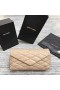 Saint Laurent Sade Puffer Envelope Clutch Beige Lammfell Saint Laurent Taschen