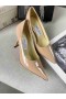 Jimmy Choo Love 85 Kalb Leder Pumps JC-Emblem Nude