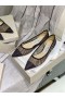 Jimmy Choo Love Glitter Stoff Wohnungen Tüll-Overlay, Schwarz