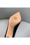 Jimmy Choo Saresa 65 Latte Nappa Leder Pumpen Kristall Verschönerung Schwarz