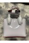Christian Louboutin Cabata Tote Bag Patent Leder Weiß