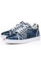 Christian Louboutin Spaß Vieira Sneakers Aus Kalbsleder Mit Alligator-Prägung Blau