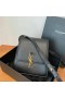 Saint Laurent Kaia Nord-Süd-Tasche Leder Schwarz Saint Laurent Taschen