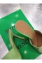 Bottega Veneta Stretch-Pantolette 90mm Pistazien-Lammfell-Bottega Veneta Schuhe