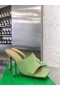 Bottega Veneta Stretch-Pantolette 90mm Pistazien-Lammfell-Bottega Veneta Schuhe