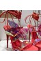 Christian Louboutin Alyah Plattform Sandalen 150mm Iridescent PVC Pink