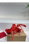 Christian Louboutin Cassia Spitzen Bis 100 Mm Riemchen-Pumps-Krepp-Satin Rot