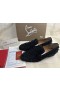 Christian Louboutin Dandy Pik Pik Flache Loafer Spikes Schwarz CL-Schuhe