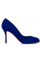 Christian Louboutin Dolly Pumps 85mm Veau Velours Galactiqueen Blau