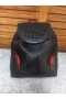 Christian Louboutin Explorafunk Rucksack Genarbtes Kalbsleder Nieten Schwarz