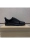 Christian Louboutin Fun Louis Junior Herren Low-top Sneakers Veau Velours mit Strass Schwarz