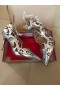 Christian Louboutin Impera Lasercut Pumps Metallic Leder Silber