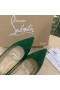 Christian Louboutin Kate Pumps Veau Velours Grün Christian Louboutin Schuhe
