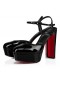 Christian Louboutin Loo Pumpe 130 Mm Pumpen Patent Leder Schwarz