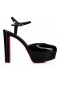 Christian Louboutin Loo Pumpe 130 Mm Pumpen Patent Leder Schwarz