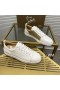 Christian Louboutin Louis Junior Low Top Sneaker Leder Weiß Gold