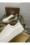 Christian Louboutin Louis Junior Low Top Sneaker Leder Weiß Gold