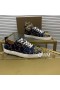 Christian Louboutin Louis Junior Spikes Turnschuhe Satin Snake-link Blau