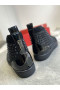 Christian Louboutin Louis Orlato High top Sneakers Veau Velours-und Lackleder Schwarz