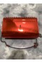 Christian Louboutin Paloma Clutch Metallic-Leder und Spikes-Red