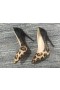 Christian Louboutin Pigalle Follies Pumps 100mm Patent Abbauen Leopard Schwarz
