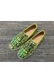 Christian Louboutin Pik Boat Spikes Slip-on-Sneaker-Logo-Print-Canvas Grün