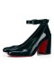 Christian Louboutin So Sab 85mm Pumpen Patent Leder Vogesen Grün