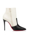 Christian Louboutin So Sommer Booty 100mm Kalb Leder Schwarz Weiß