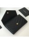Saint Laurent Kleine Umschlag Brieftasche Leder Schwarz Saint Laurent Portemonnaies