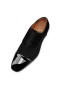 Christian Louboutin Oxford Saqhara Schwarz/Silber/schwarz Gun Leather