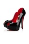 Christian Louboutin Plattformen Küken Bis 150 mm Schwarz/lin Porpora-multi-Patent