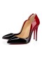 Christian Louboutin Pumps Hot Chick 100 mm Schwarz-rot Patent