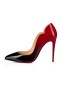 Christian Louboutin Pumps Hot Chick 100 mm Schwarz-rot Patent