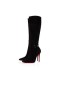 Christian Louboutin Tall Boot Lock Kate Botta 100 mm Schwarz Wildleder Kalbsleder