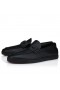 Christian Louboutin Chambeliboat Boat Shoes Calf Leather Black 