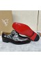 Christian Louboutin Chambelimonk Derbies Patent Leather Black Brown