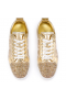 Christian Louboutin Louis Junior P Pik Pik Strass Sneaker Gold