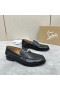 Christian Louboutin Penny Loafers Smooth Calf Leather Black