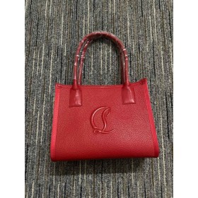 Christian Louboutin Durch Meine Seite, Tote Bag Genarbtes Rindsleder Rot Christian Louboutin Store