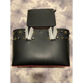Christian Louboutin Cabata Empire Spike Nieten Leder Tote Tasche Schwarz Christian Louboutin Store